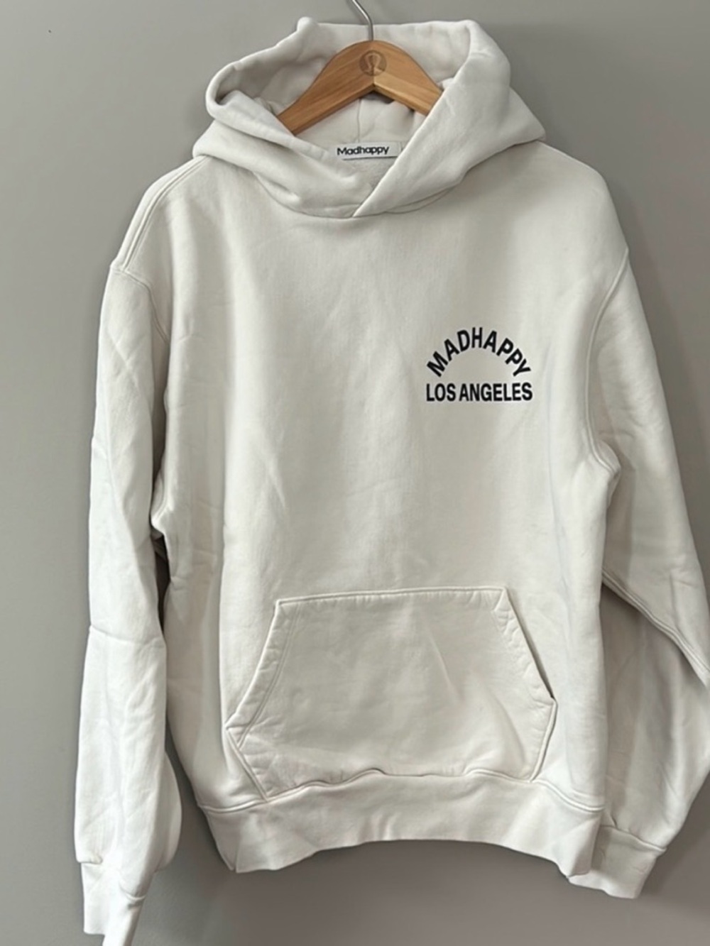 Madhappy Los Angeles Hoodie Off-White/Cream and Black Sz M